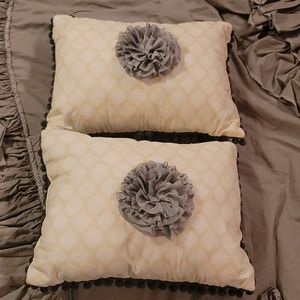 Two handmade pillows